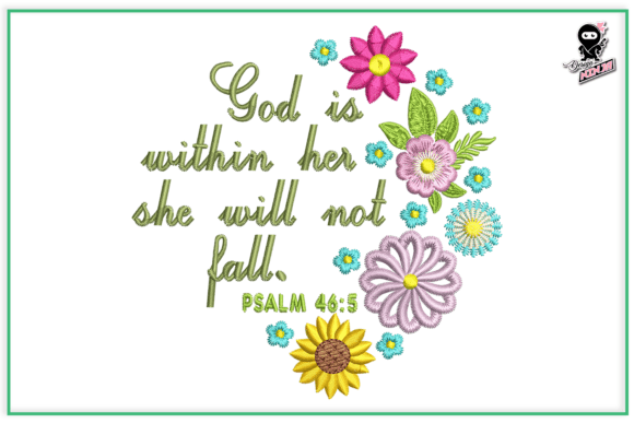 Bible Scripture with Flowers Embroidery Review for Seasonal Creations