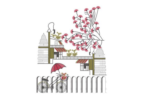 Bicycle in Floral Street: A Seasonal Embroidery Design Review