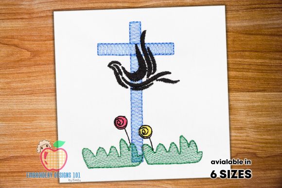 Christian Cross with Dove Quick Stitch Review for Sweatshirt Projects