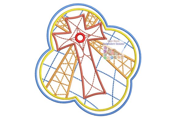 Christian Design Cross for Real Embroidery Projects