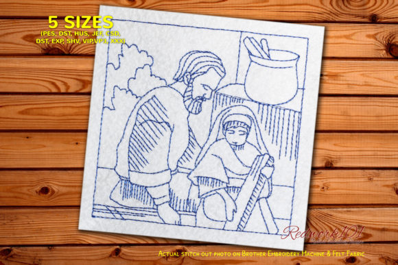 Christian Nativity Scene with Baby Jesus: A Review for Seasonal Embroidery Projects