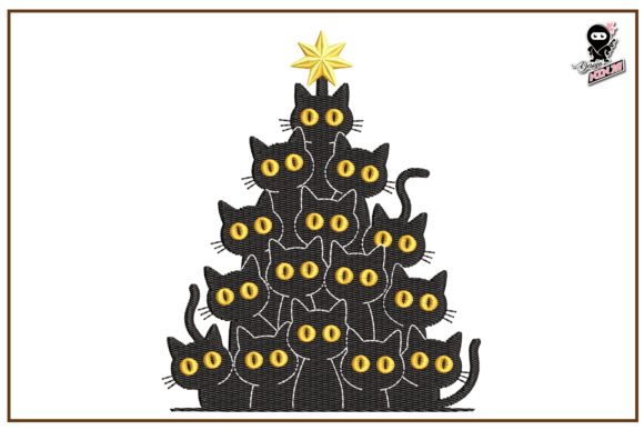 Christmas Tree of Cats Embroidery Design Review