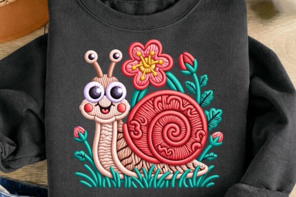 Cute Snail Flower Faux Yarn Embroidery Review for Etsy Sellers