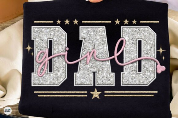 Dad Girl Glitter Faux Embroidery Shirt Review