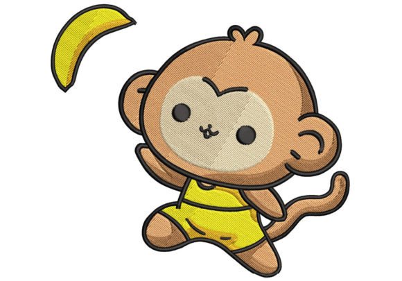 Digitized Cute Monkey Embroidery Design Review
