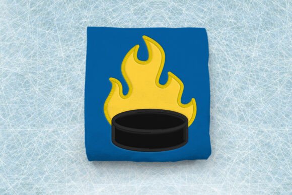 Flaming Hockey Puck Applique Embroidery Review