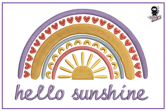 Hello Sunshine: A Versatile Embroidery Design for Small Business Branding