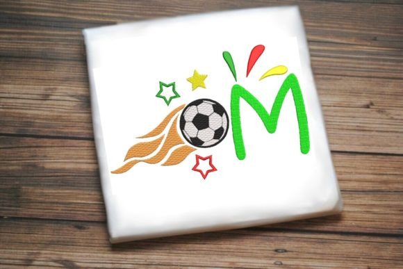 M Letter Soccer Ball Alphabet: A Bold Embroidery Design for Craft Fairs