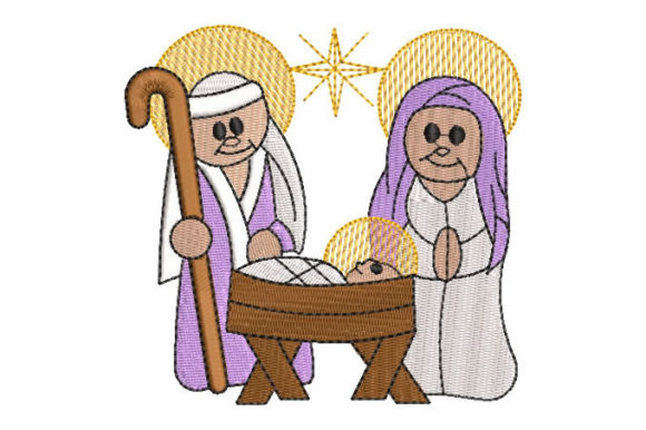 Mary Joseph and Baby Jesus Embroidery Design Review