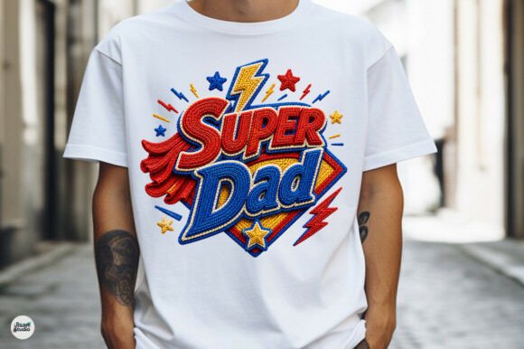 Superhero Dad Faux Embroidery for Father’s Day
