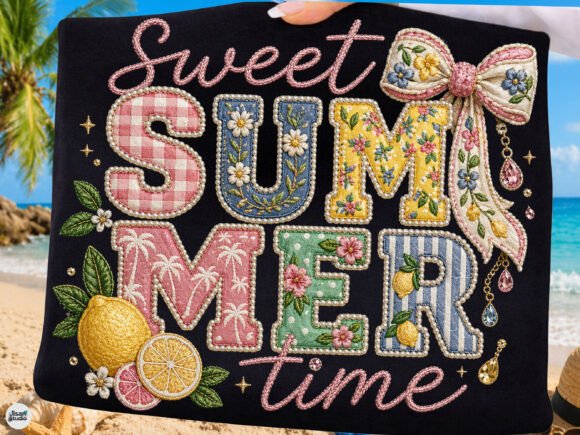 Sweet Summer Lemon Patch Embroidery PNG Review for Etsy Sellers